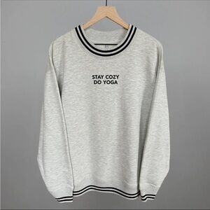 Ivy + Cloth Oversized Varsity Crew Sweatshirt NWT